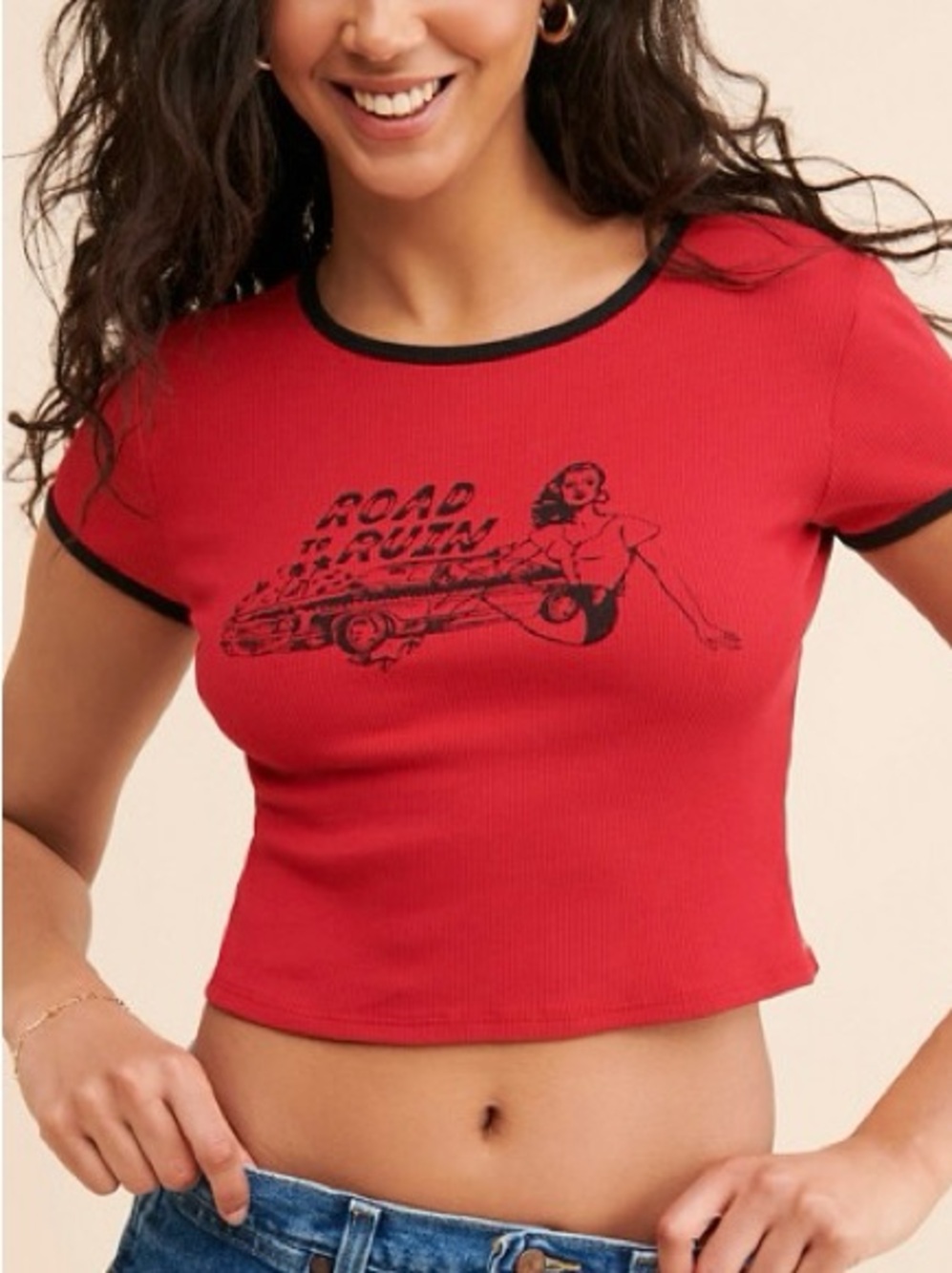 Reformation Graphic Crop Top
